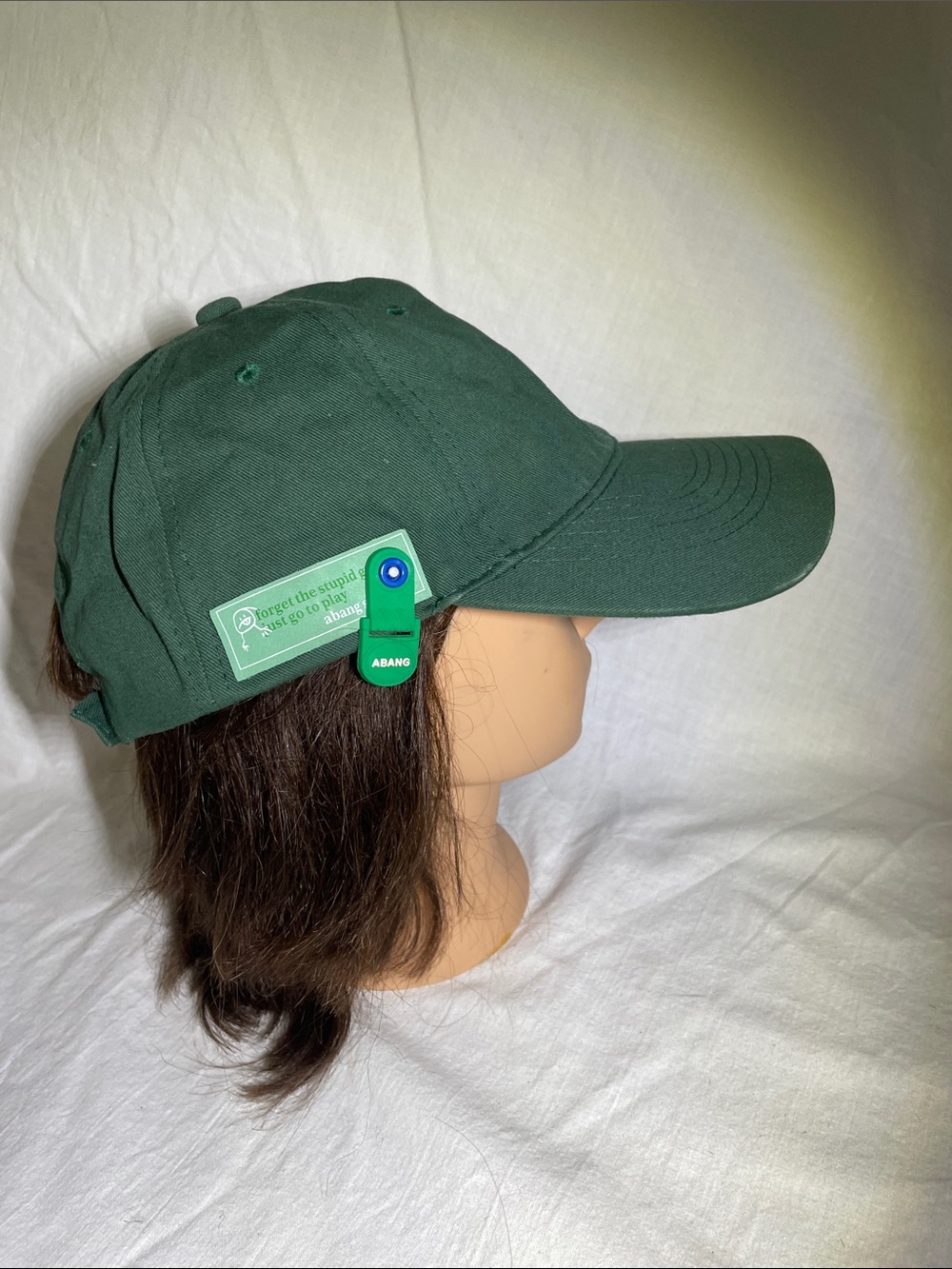 Dark Green Cotton Baseball Cap with Branded Accent